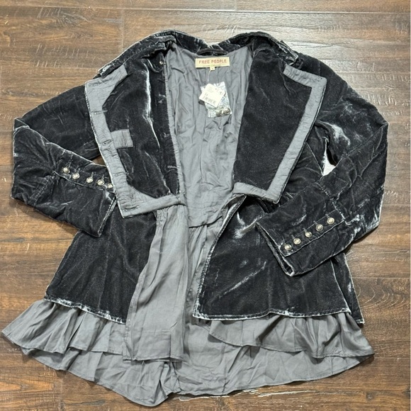 Free‎ People Faye Velvet Ebony Jacket Size Small Women - Picture 6 of 12